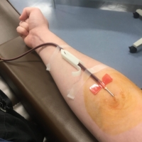 Selling plasma to raise money for the journey. $50-100 for an hour of being
a guinea pig. I'm young enough for the needle piercing to hardly scar.