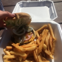 A burger & fries for $6, don't mind if I do. My first real meal in 2-3 days. Since, er, Washington DC.