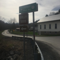 After the horror show of Lunice Creek Highway, this sign is a relief