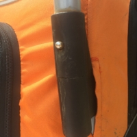 The crack in Faith's handlebar. :(