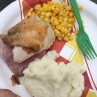 Knocked on a door to ask for water and got Easter dinner!