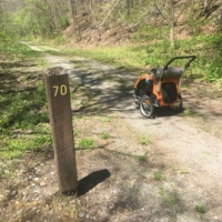 Made it to the West Bend Rail Trail. Mile markers count DOWN on it.