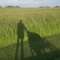 The sun's setting and I don't have a place to stay -sigh- but I find a moment's delight in my shadow following me around