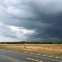 A thunderstorm blows through-two different Moms stop me within 5 minutes to corral me to safety :P