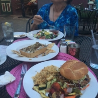 My Couchsurfing host for the night treated me to dinner.