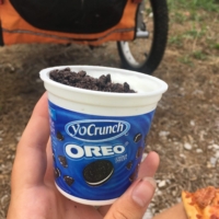Another passerby asked for my photo in exchange for an Oreo yogurt cup.