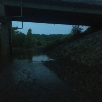 I scrambled over boulders with Faith only to slip into the muddy water under the aforementioned bridge. Sigh.