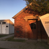 Delavan's graveyard, with it's own custom port-a-potty and directory