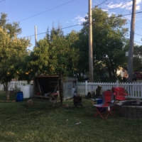 Robert's backyard, and my humble abode for two nights.