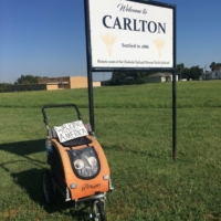 Carlton, Kansas. In the background is the schoolhouse I slept outside of the night prior