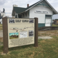 "Traveling by boat up the Missouri river to Leavenworth, west bound travelers would board wagons to cross the prairie ... This trail became knwon as the Smoky Hill, B.O.D., starvation trail and Old Denver Express."