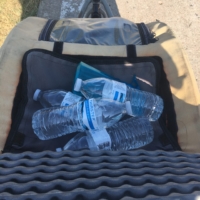 Police officer stopped to give me a few water bottles