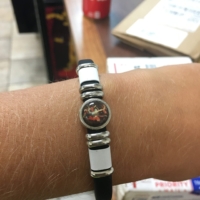 A gift from a new friend, and a new good luck charm to go along with my angel pendant.