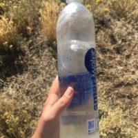 I can now tell how cold the night prior was by how frozen my water bottles are in the morning
