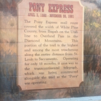 I've traded signs about the Smoky Hills Trail for the Pony Express Trail. Seems everywhere I go there's reminders of the pioneers of days past.
