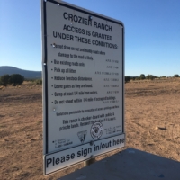 Crozier Ranch-a mix of public and private lands with open entry. My shelter for the night.