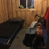 My room! I'm surprised to have the whole place to myself the first night here.