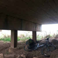 . . . under the road by night.