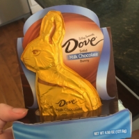 A chocolate bunny Tracie gave me for Easter that I munched on for many days to come. Not pictured: a batch of homemade cinnamon buns!
the way to my heart ;-)