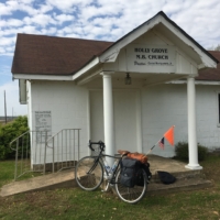 Churches seems to crop up every 5 miles, and they make for great places to get water. Though I have learned the hard way that water with high sulfur content may be perfectly fine to drink but smells terribly like rotten eggs.