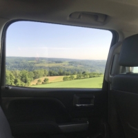 The view from my window as we're returned to Ebensburg, PA.