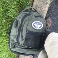 My grandparent's come to the rescue, taking my saddle and delivering me a backpack to carry until Finley's back heals.