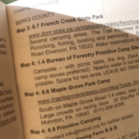 This is a sample of what the Horse Shoe Trail handbook looks like.