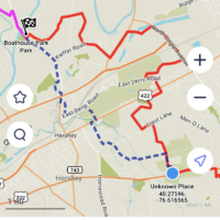I have decided to get off the Horse Shoe Trail to save mileage today. I fear we won't make it where we're going in due time if we don't cut corners. The catch is that this will lead us through downtown Hershey.