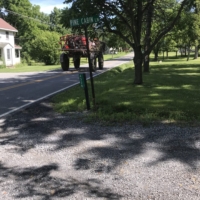 The weirdest things pass us on the road.